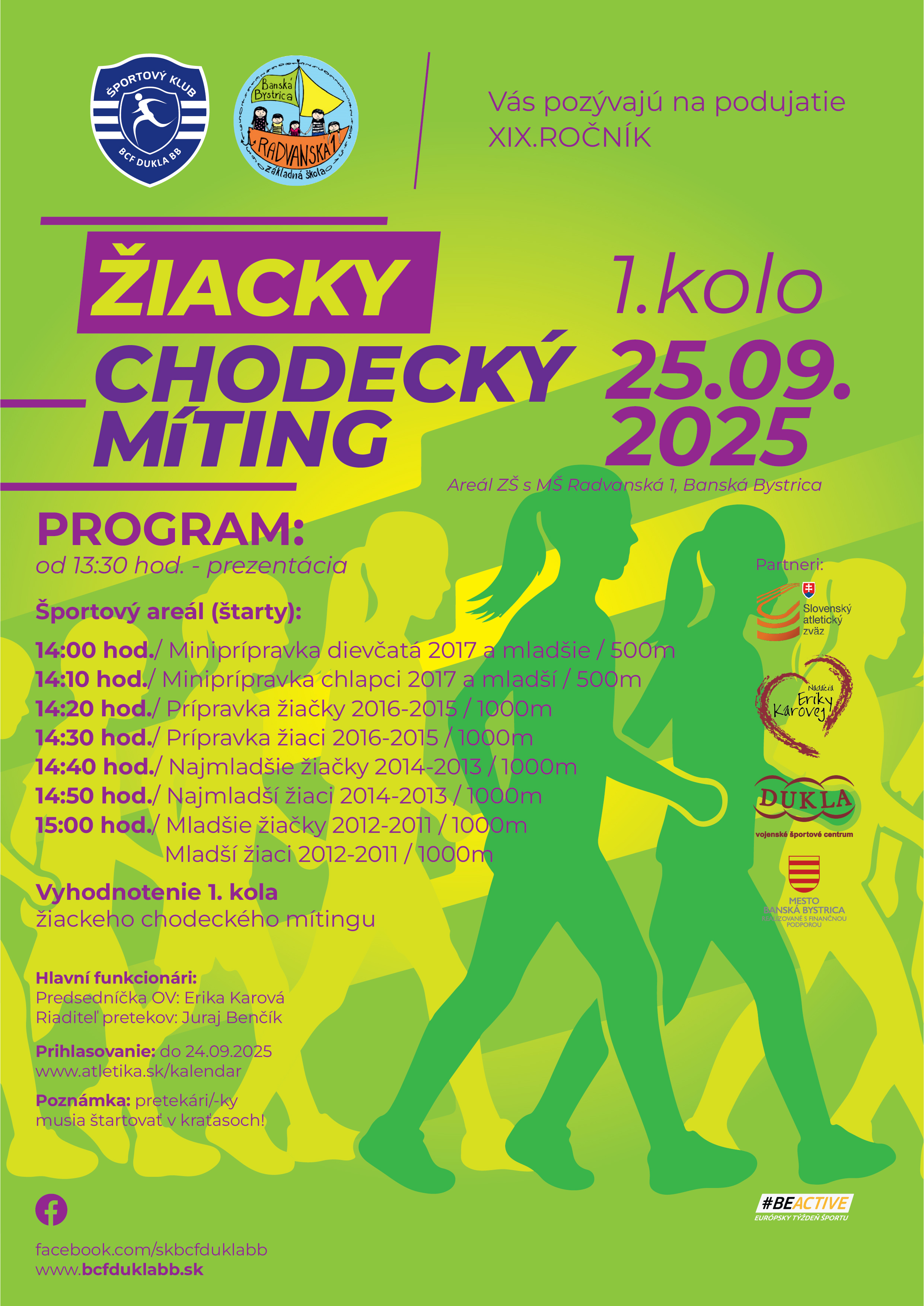 Žiacky chodecký míting