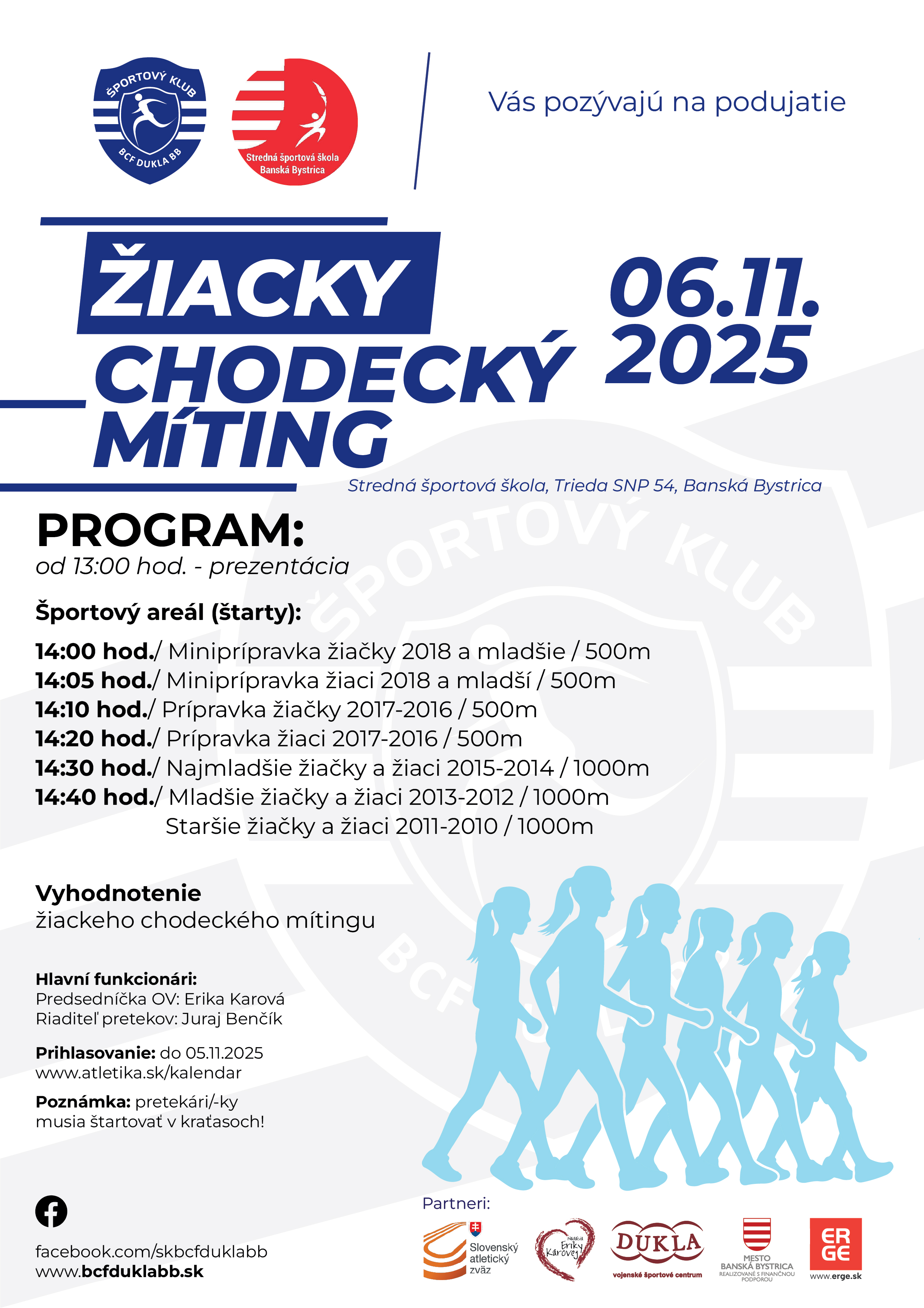 Žiacky chodecký míting