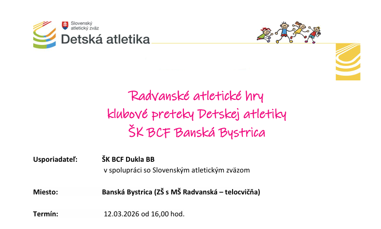 Radvanské atletické hry klubové preteky Detskej atletiky ŠK BCF Banská Bystrica