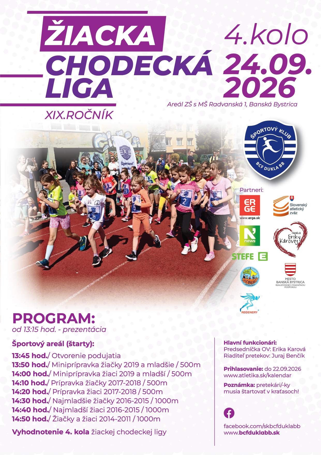19. ročník, Žiacka chodecká liga 4. kolo