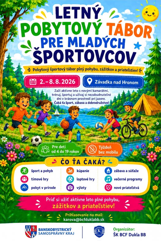 Letný pobytový tábor pre mladých športovcov